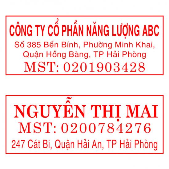 Mẫu dấu mã số thuế